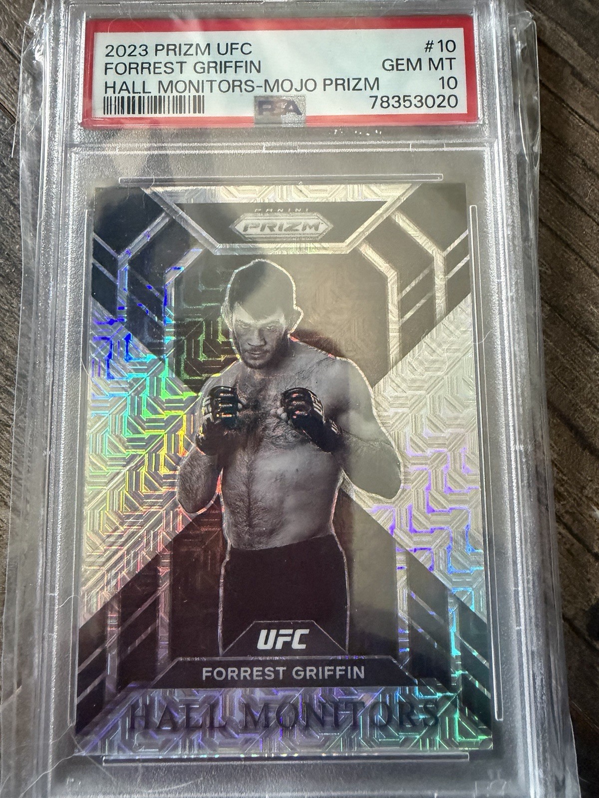 2023 Panini Prizm UFC Forest Griffin Hall Monitors Mojo Prizm PSA 10 GEM MINT view 1