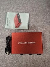 Audio Interface USB Audio Interface with Mic Preamplifier USB Audio Mixer Record