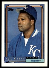 1992 Topps Hal McRae Kansas City Royals #519