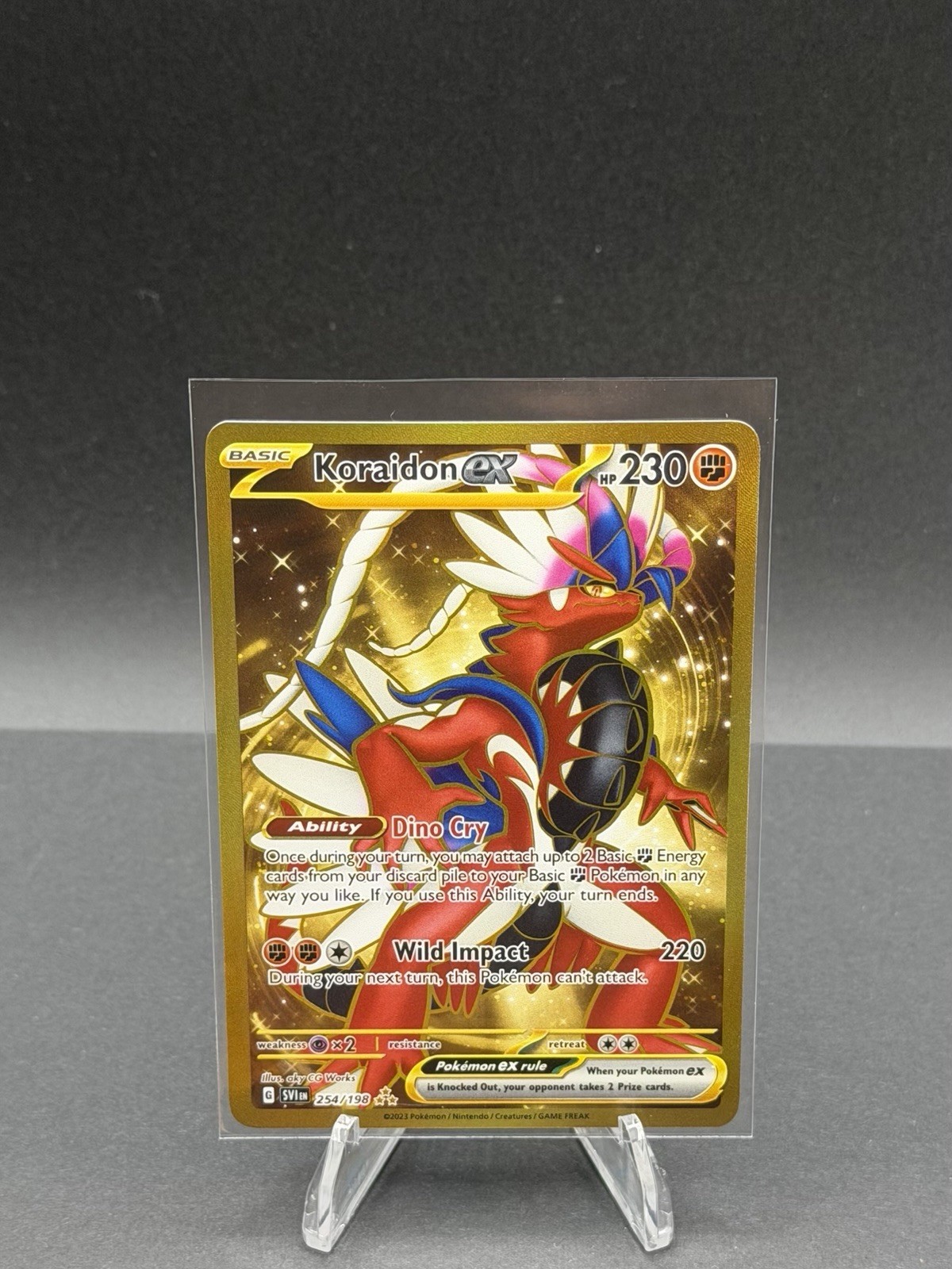Pokémon TCG- 2023 Koraidon EX 254/198 Hyper Rare Scarlet and Violet NM