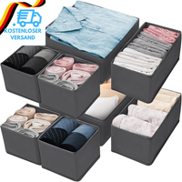 Withosent 8Er Schubladen Ordnungssystem Kleiderschrank Organizer, Faltbare Kleid