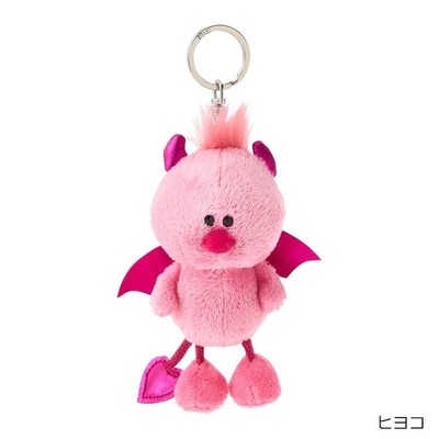 NICI Mascot Keychain DEVIL Chick Pink Plush Plaza Exclusive Japan