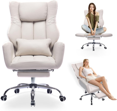 Criss Cross High Back Office Chair with Foot Rest, Ergonomic Cross Legged Desk C
