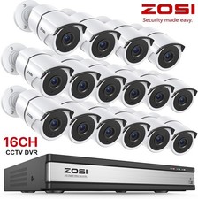 ZOSI 16CH Security Camera System 16x1080P Outdoor Cameras One Way Audio no HDD