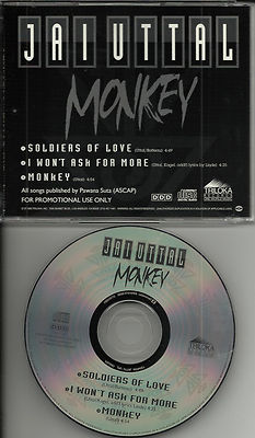 JAI UTTAL Monkey 3 TRX SAMPLER RARE RADIO PROMO DJ CD single 1992
