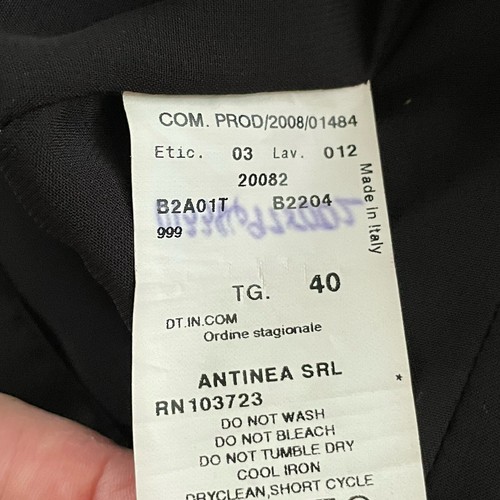 Emporio Giorgio Armani Womens Dress Sz 6 Black Pink Silk Collar Cocktail LBD - Picture 12 of 13