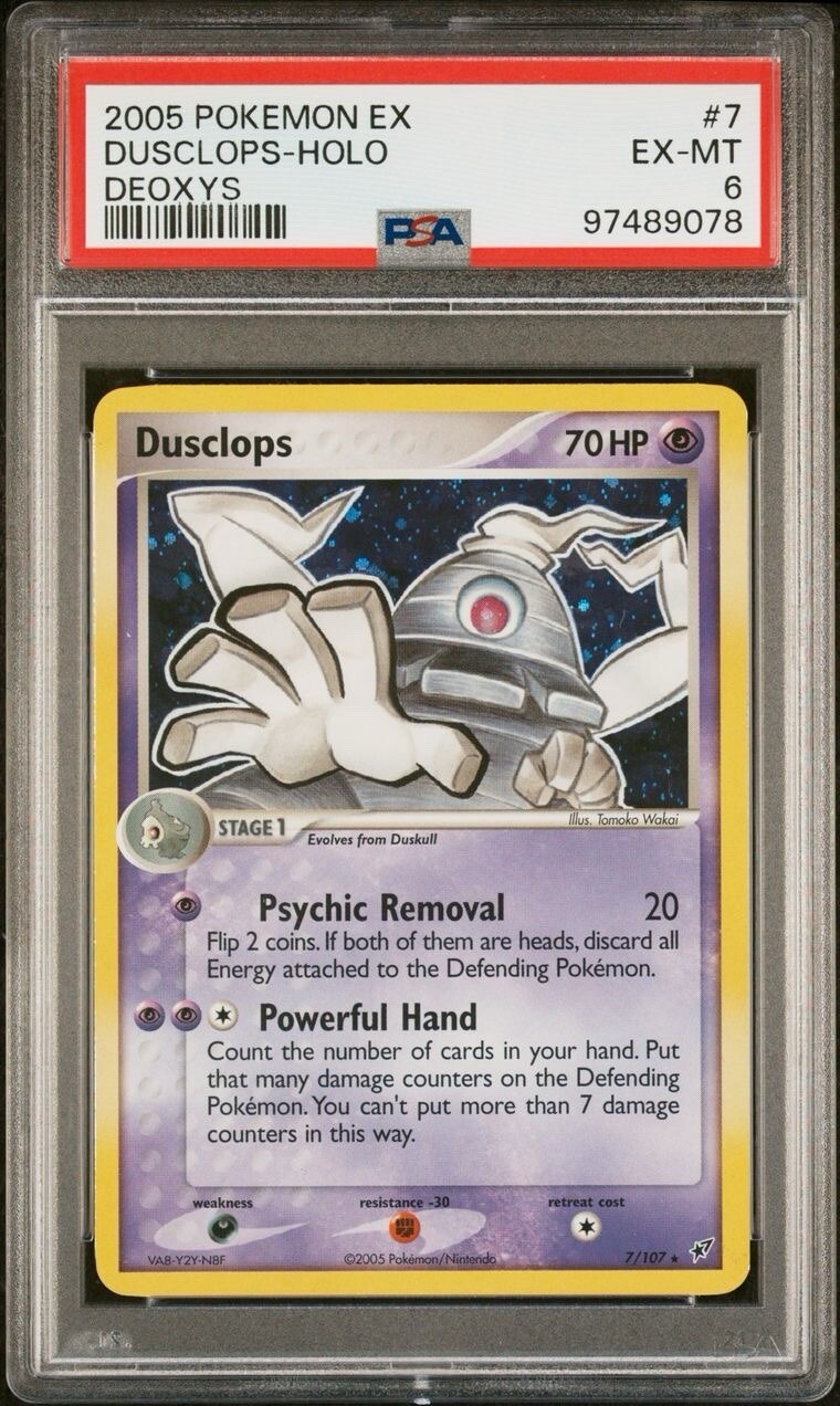 2005 Pokémon EX Deoxys 7 Dusclops Holo PSA 6 EX-MT