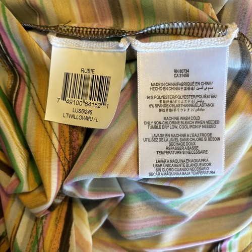 BCBG NWT “Rubie” stretch short sleeve slanted stripe shift dress size Large - Picture 10 of 10