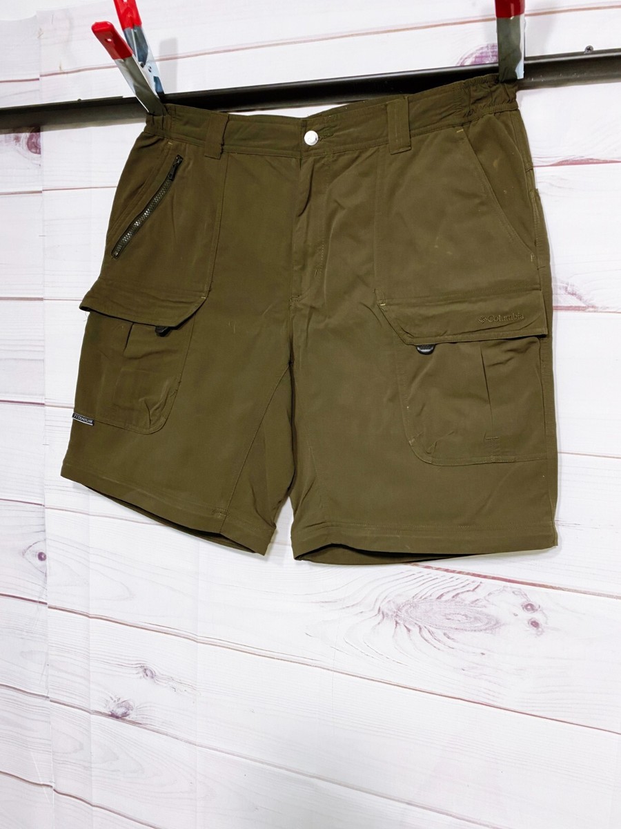 Columbia Mens Cargo Shorts Size 40 Green Mid-Rise Pockets