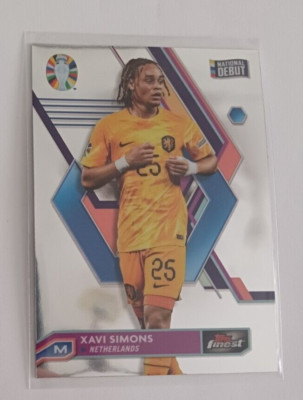NATIONAL DEBUT Karte Nr. 50 Xavi SIMONS Niederlande Topps Finest Road UEFA EURO 2024