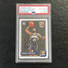 2015-16 Panini Complete #318 Rakeem Christmas Signed Card AUTO PSA Slabbed RC Pa