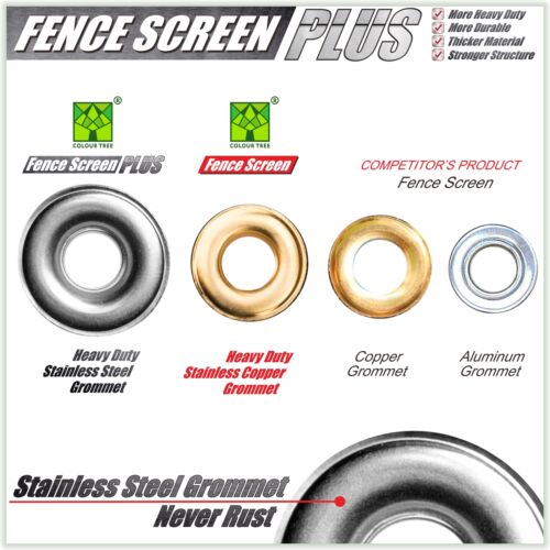 50' Fence Privacy Screen Heavy Duty Fencing Mesh Shade Net Cover Yard Windscreen - Picture 4 of 41