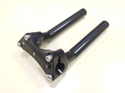 Black 8.5'' Handlebar Risers Top Clamp For Harley Super Glide Sportster 883/1200