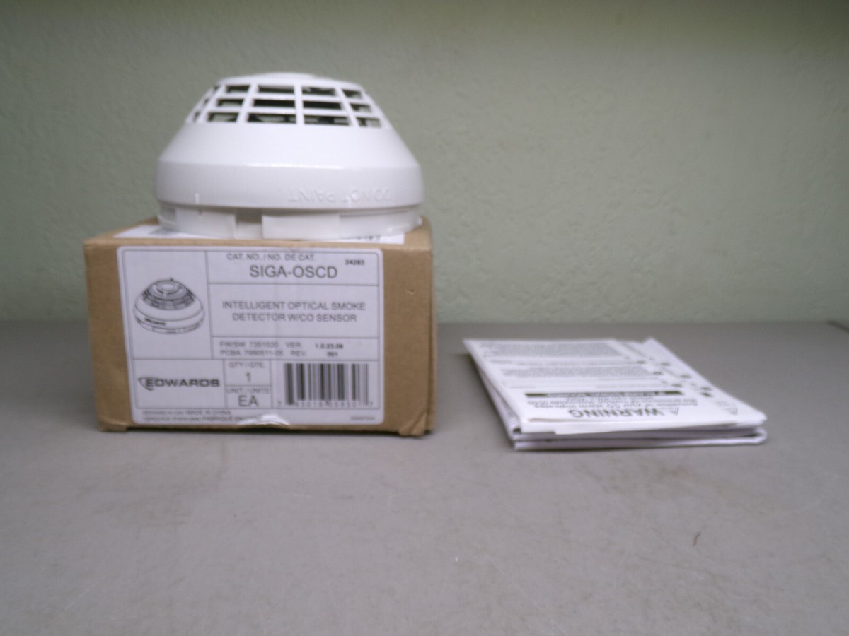 Edwards SIGA-PCD Intelligent Carbon Monoxide Detector - Home & Office Safety Alarm