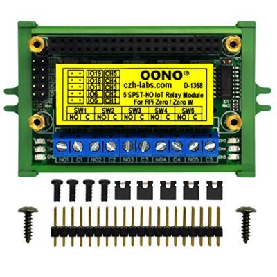 Screw Mount 5 SPST-NO RPi IoT Power Relay Module for Raspberry Pi Zero/Zero-W