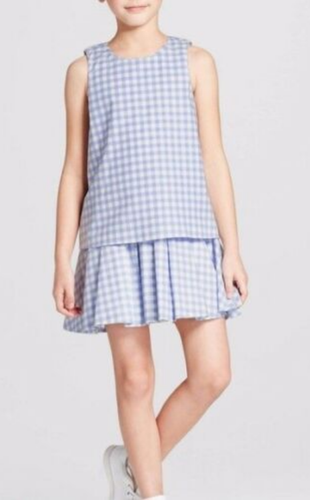 ❤VICTORIA BECKHAM for Target girl dress XS 4 4T lined blue cotton 3 3T