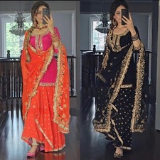 DRESS BOLLYWOOD SUIT PAKISTANI INDIAN WEDDING DHOTI TOP SALWAR KAMEEZ PARTY WEAR