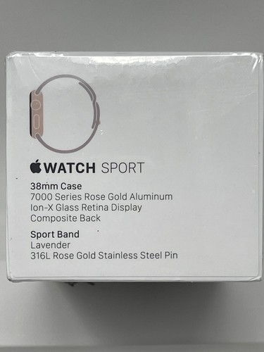 Apple Smart Watch Sport 7000 38mm Rose Gold Alu Case Lavender 316L Ba Wristwatch - Picture 2 of 7