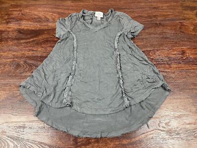 KNOX ROSE Women's Gray Loose Fit T-shirt Size Extra Small Regular