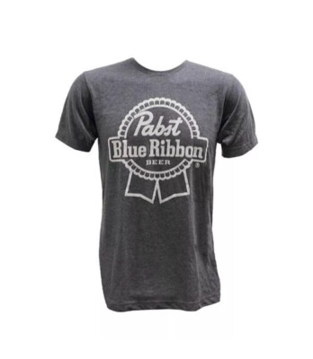 BRAND NEW Pabst Blue Ribbon PBR Beer Men's Heather Gray T-Shirt L Large