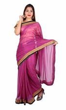 Indian border shimmer elegant saree ready made blouse Bollywood theme party 7266