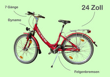 CYCO Kinder/Jugend/Mädchen Fahrrad rot, 24 Zoll, top Zustand
