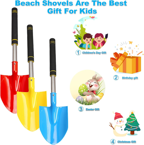 Kids Snow Shovel, Durable Plastic Shovels, w/ Non Slip & Comfortable Foam Handle - Picture 8 of 12