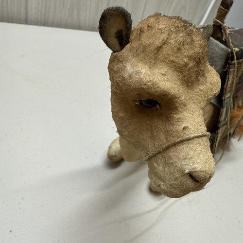 CRAIG YENKE C. Yenke Co. Sitting Camel w/ Saddle Primitive Cotton Paper Mache - Picture 20 of 24