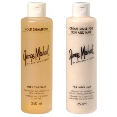George Michael Gold Shampoo 250ml + Cream Rinse for Skin & Hair 250ml Duo