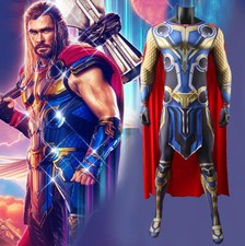 The Thor Love and Thunder Jumpsuit Cape Odinson Cosplay Costume Halloween Adult