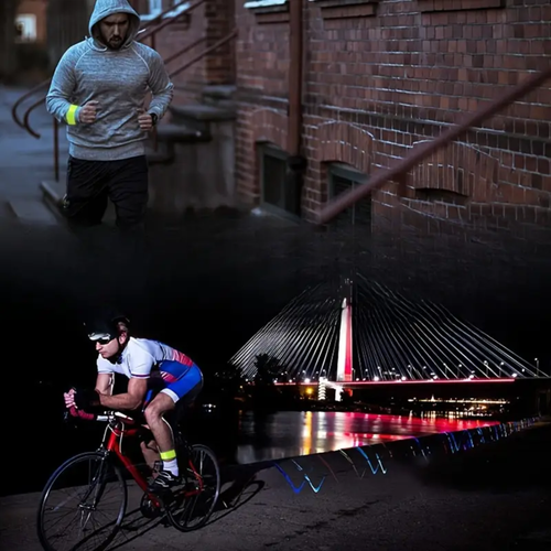 4X Premium Hi-Vis Safety Slap Bands Reflective Wristbands Night Running, Jogging - Picture 6 of 8