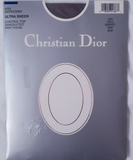 NOS Vintage Christian Dior Nylon Panty hose Graphite Grey Size 3 control top