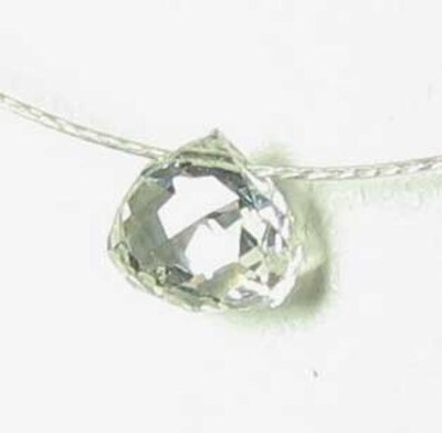 Perle Briolette En Diamant Blanc Naturel - 0.24 Carats - Dimensions 4.25x3.5x2 Mm - Pour Création De Bijoux
