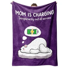 Gifts for Mom- Super Soft Mom Blanket with Funny Design- Mother's Day Birthda...