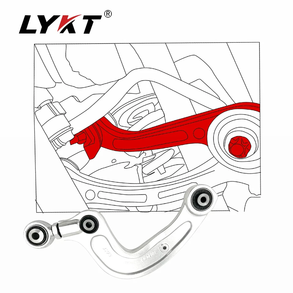LYKT 2pcs Adjustable Arms Alignment Rear Camber Kit for Audi S4、A4、S5、A5、RS5 - Image 2 of 4