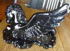 HAEGER POTTERY PEGASUS FLYING HORSE FIGURINE WITH LABEL