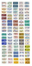 1/25 1/24 scale model car assorted USA 1980s license plates state tags 1:25