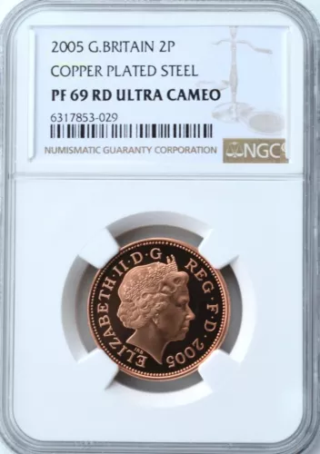 2005 2p Two Pence NGC PF69 RD Proof Great Britain 