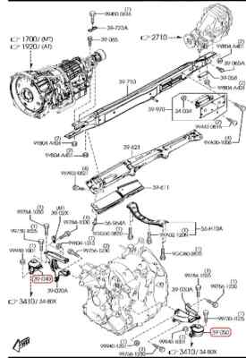 MAZDA Genuine OEM RX-8 SE3P Engine Mounts Manual Transmission