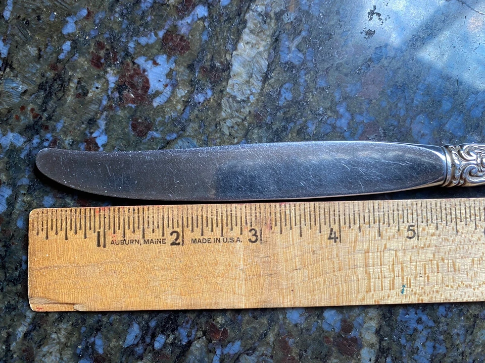 🍴 Wallace Sterling LA REINE HH Knife, 9" (No Mono or Mono Removal) AS FOUND 🍴 - Image 4 of 4