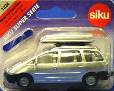 Siku 1424 Volkswagen PKW with Roofbox 1/64 Scale Die-cast New MIB