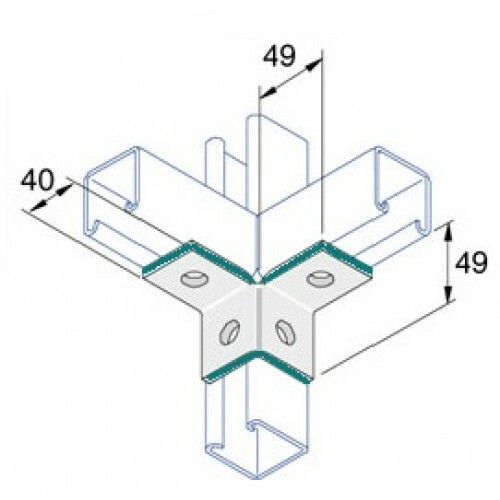 Type P2223 - 2 Leg Wing Angle Bracket x 25 Quantity - Picture 2 of 2