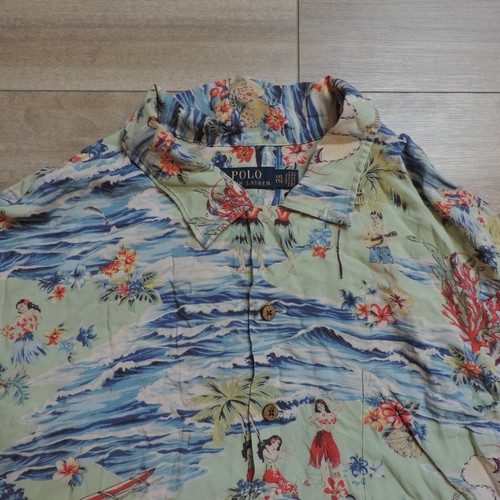 Polo Ralph Lauren Aloha Print Vacation Camp Shirt Mens XXL Loop Collar Luau Palm - Picture 3 of 8