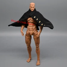 1/12 Black Ancient cape cape Model For 6" Action Figure Body（No Figure）