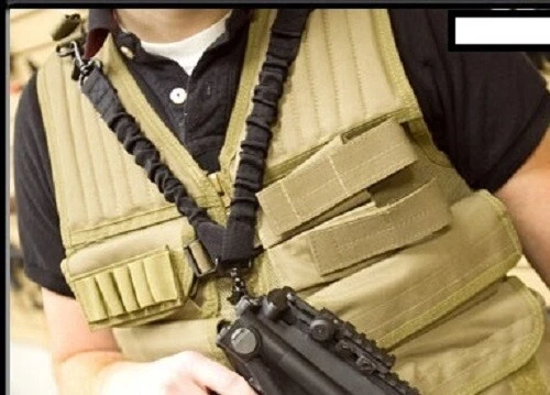 NEW Tactical Assault Vest Adjustable Single Point Weapon Sling - OD OLIVE GREEN - Image 3 of 4