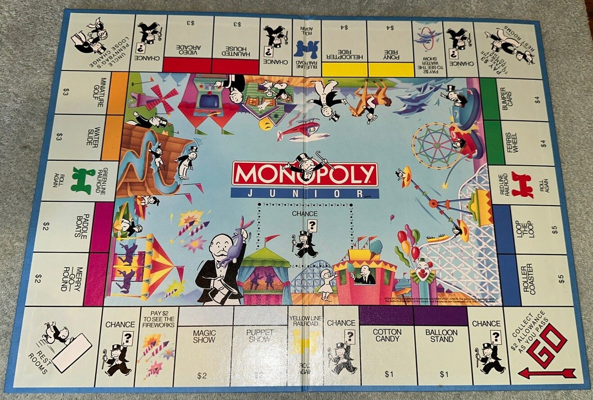Monopoly Junior Jr 1990 Edition Replacement Game Board Parts