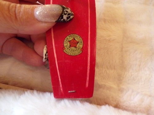 Barca a vela giocattolo vintage rossa con giallo Star Productions Birkenhead made in England - Foto 3 di 5