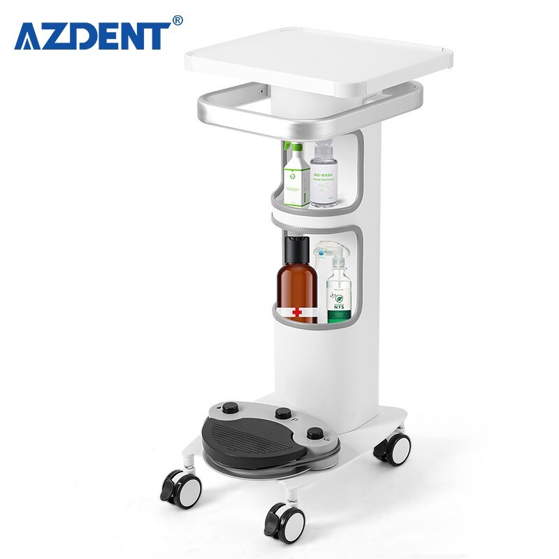 Dental Trolley Intraoral Scanner Cart Mobile Rolling Serving Cart 3 Layer Single