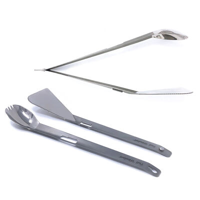 Full Windsor Splitter Titan Zange Pfannenwender Löffel Spork Camping Grill Gabel