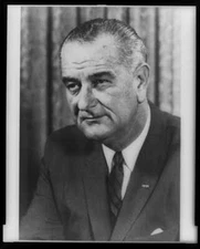 8" x 10" 1964 Photo Lyndon B. Johnson, Head-and-Shoulders Portrait